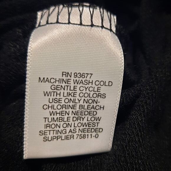 NWT Liz Claiborne Weekend Womens XL Black Liquid Knit Slinky Cowl Neck Tunic Top - Picture 11 of 11